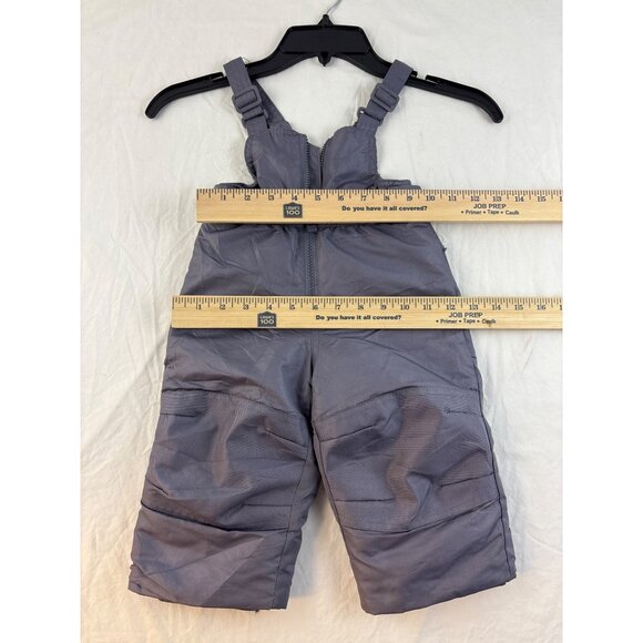 Cat and Jack Toddler Snow Bib Overalls 12M Gray Insulated Winter Pants - Picture 5 of 5